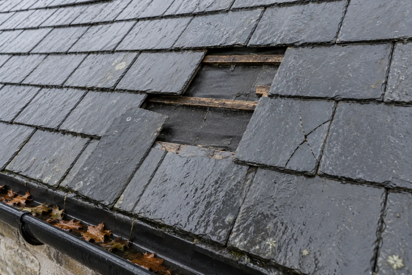Storm damage roof repairs